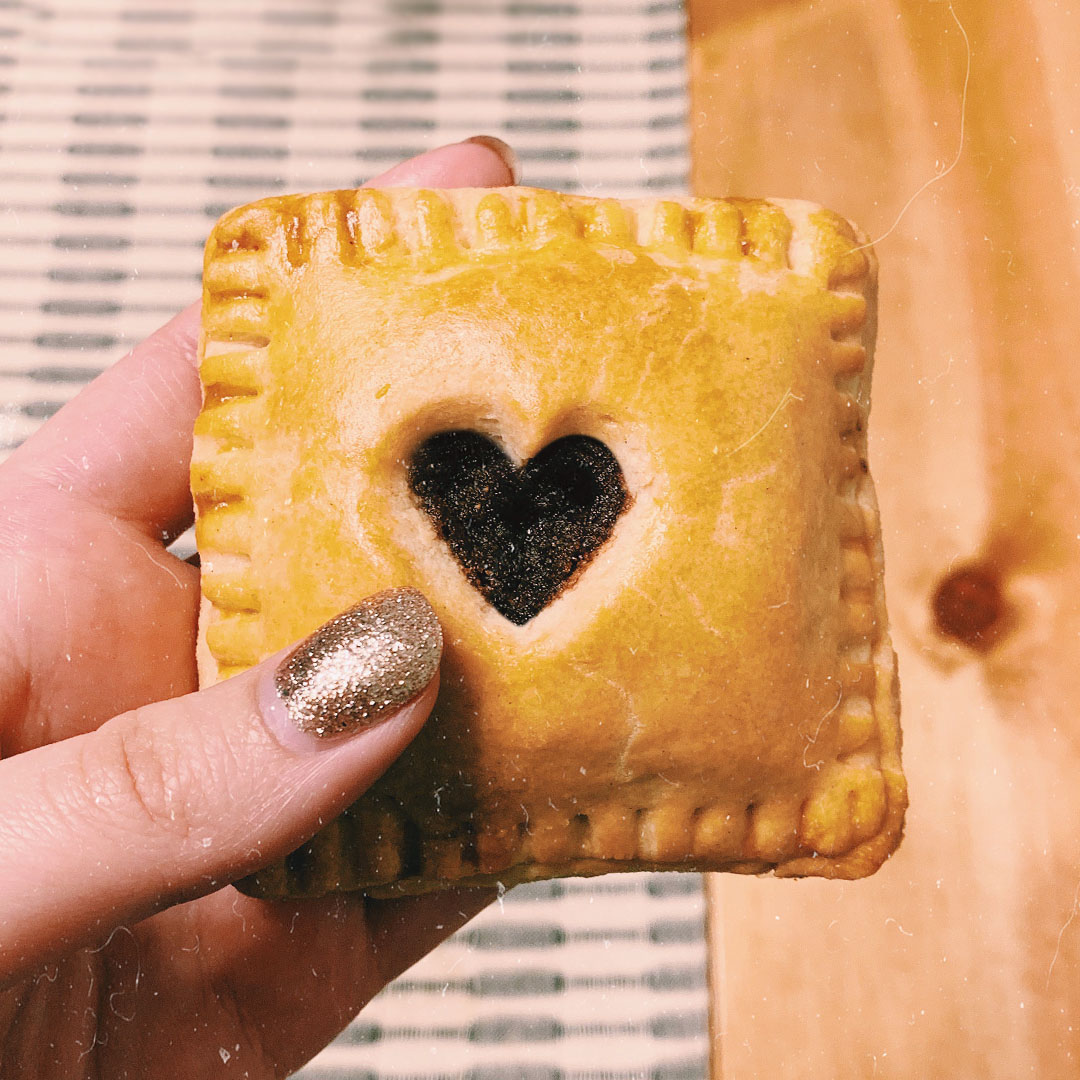 heart cut out pastry